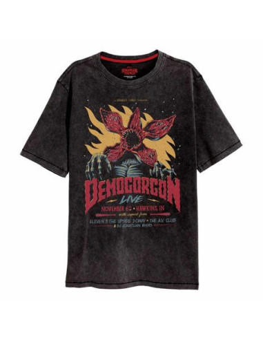 Stranger Things: Vintage Demogorgan (Superheroes Inc. Acid Wash) (T-Shirt Unisex Tg. L)