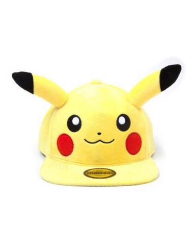 Pokemon: Pikachu Plush Snapback Yellow (Cappellino)