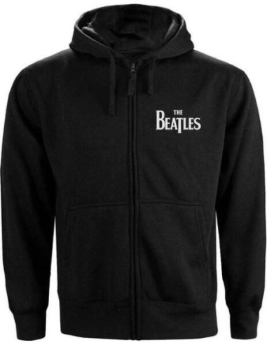 Beatles (The): Zipped Drop T Logo (Back Print) (Felpa Con Cappuccio Unisex Tg. M)