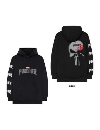 Marvel: Punisher Stamp (Back and Sleeve Print) (Felpa Con Cappuccio Unisex Tg. S)