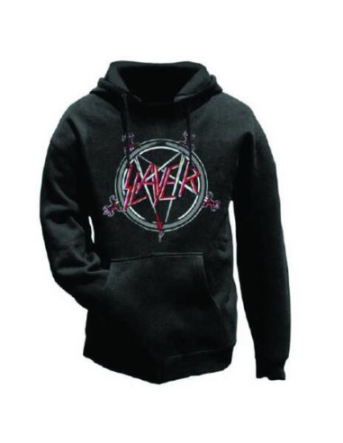 Slayer: Pentagram (Felpa Con Cappuccio Unisex Tg. L)