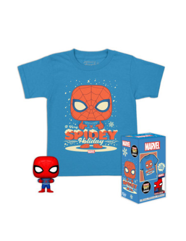 Marvel: Funko Pocket Pop! and Tee - Holiday Spiderman Tg. S