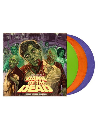 O.S.T. -Aa.Vv. - Dawn Of The Dead - Theatrical U.S. 3Lp Green Orange Violet Marbled Vinyl Trifol