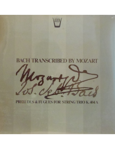 Mozart Wolfgang Amadeus - Bach Transcribed By Mozart - Preludes and