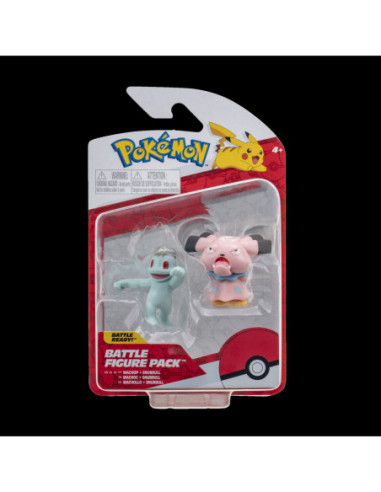 Pokemon: Rei Toys - Battle Figure Pack Serie 3 - Machop E Snubbull