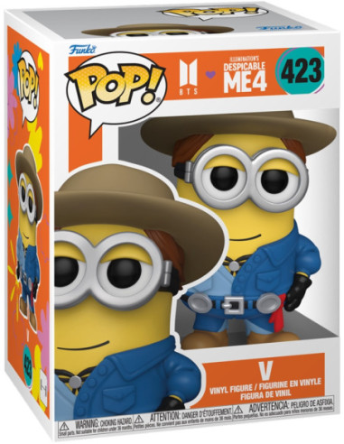 Bts: Funko Pop! Rocks - Minions x Bts V (Vinyl Figure 423)