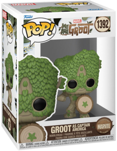 Marvel: Funko Pop! Vinyl - We Are Groot - Captain America (Vinyl Figure 1392)