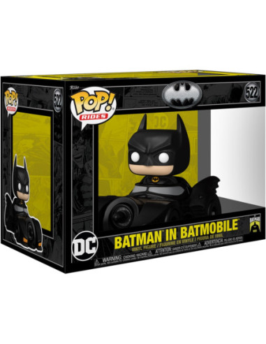 DC Comics: Funko Pop! Rides Deluxe - Batman 85Th Anniversary - Batman In Batmobile (Vinyl Figure 522)