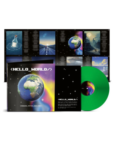 Pinguini Tattici Nucleari - Hello World- Lp Colorato Earth Green