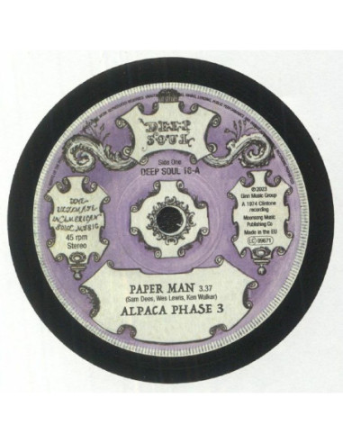 Alpaca Phase Iii/Sam Dees - Paper Man