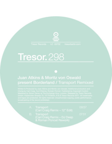 Juan Atkins and Moritz Von Oswald Present Borderland - Transport Remixed (Mix)