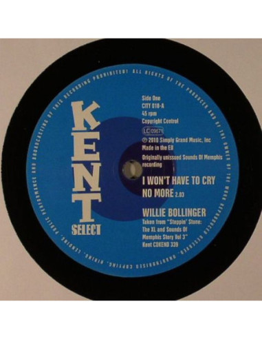 Bollinger Willie/Willie Walker - I Won'T Have To Cry No More