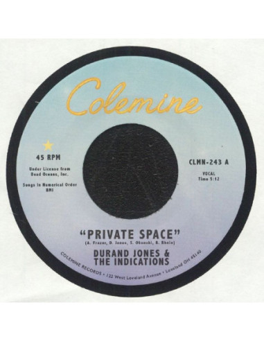 Jones Durand And The Indications - Private Space - 7p