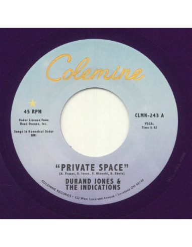 Jones Durand And The Indications - Private Space - purple vinyl 7p (indie exclusive)