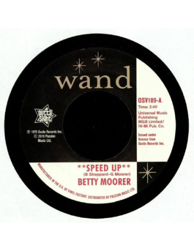 Moorer Betty - Speed Up