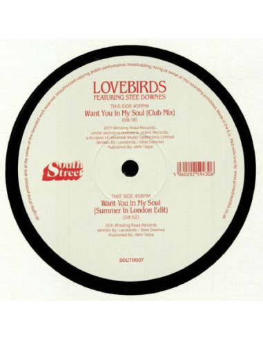 Lovebirds Feat Stee Downes - Want You In My Soul