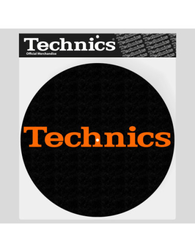 Slipmats Technics - Tappetino Technics Scritta Arancione (2 Pz.)