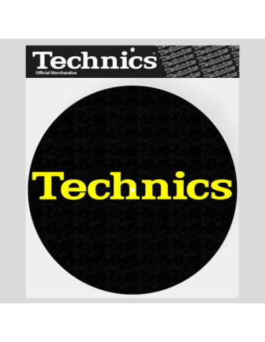 Slipmats Technics - Tappetino Technics Scritta Gialla (2 Pz.)