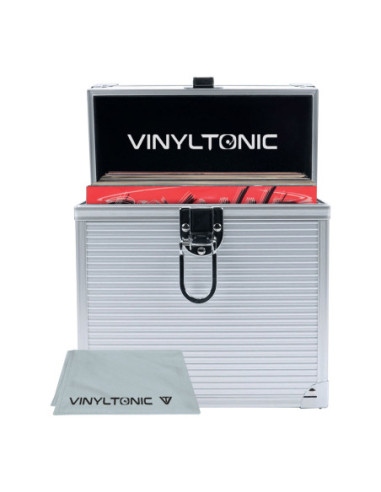 Vinyl Tonic 7p Vinyl Storage Case With Cloth - Vinyl Tonic 7 Vinyl Storage Case With Cloth Silver