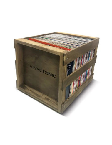 Vinyl Tonic Stackable Lp Crate Teak - Vinyl Tonic Stackable Lp Crate Teak