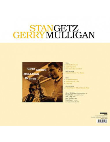 Getz Stan & Mulligan Gerry - Getz Meets Mulligan In Hi-Fi - 8719039005482