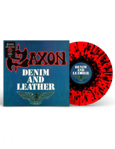 Saxon - Denim And Leather (Red & Black Splatter Vinyl)